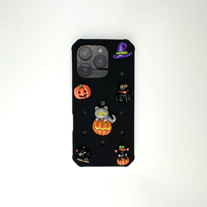 cute black cat halloween phone charms