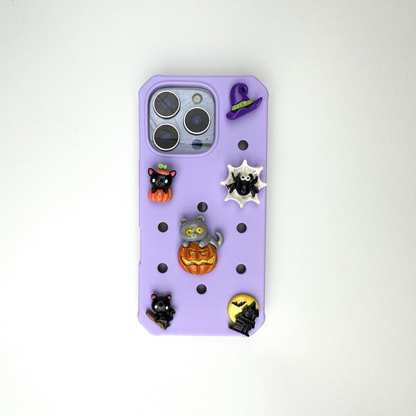 cute black cat halloween phone charms