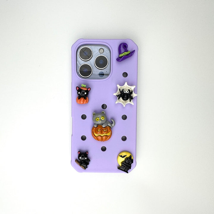 cute black cat halloween phone charms